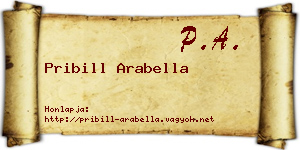 Pribill Arabella névjegykártya